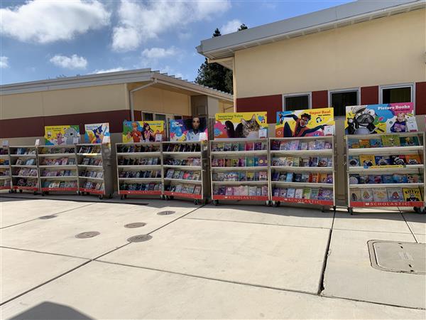 Outdoor Scholastic book fair